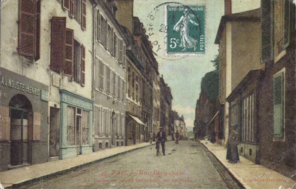  - Pau : Rue Bernadotte ; carte postale ; Bibliothèque Patrimoniale Pau - 