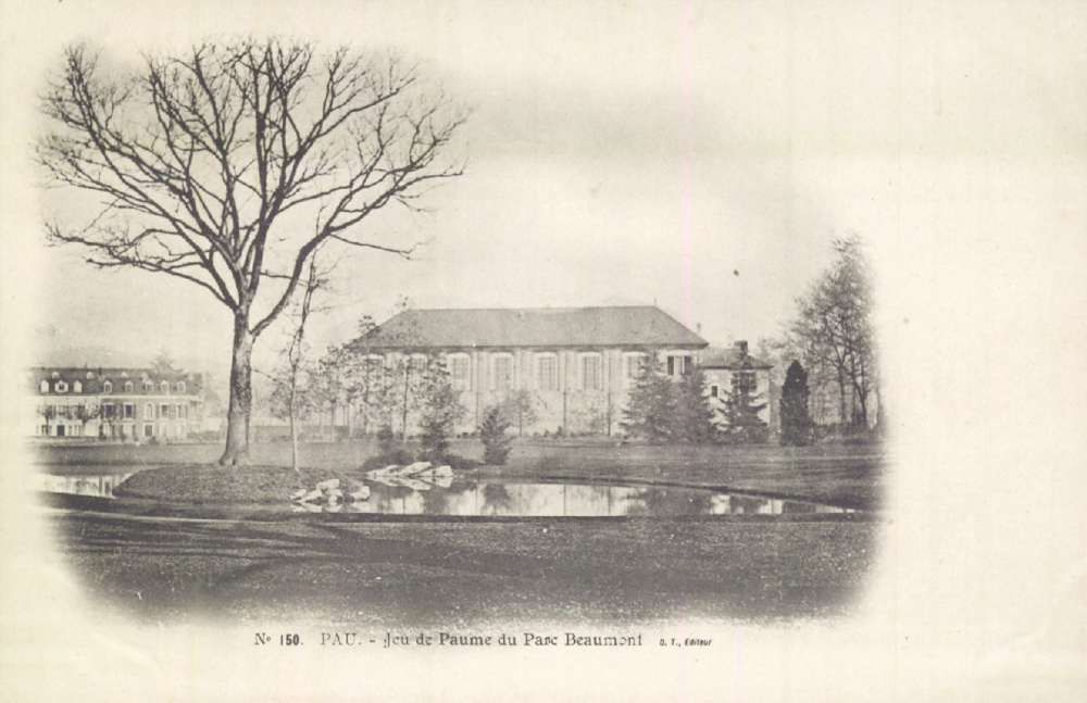  - Pau : Jeu de Paume au Parc Beaumont, carte postale, Bibliothèque Patrimoniale Pau, cote 2-091-2 - 