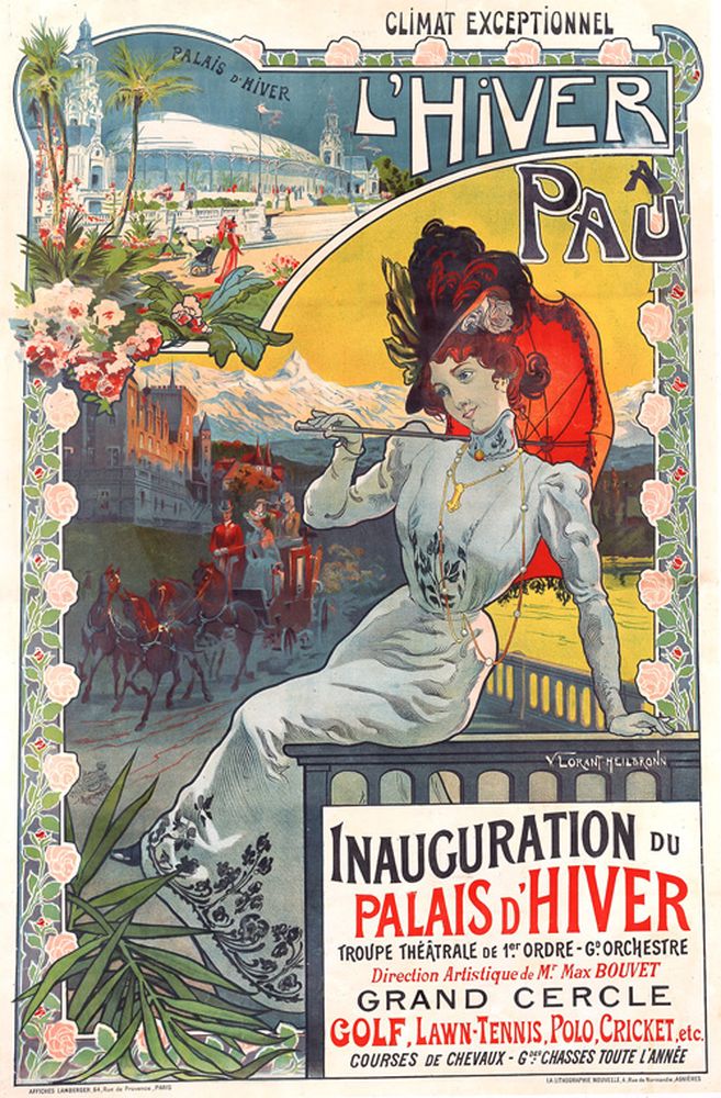  - L'hiver à Pau : l'inauguration du Palais d'hiver, 1899/1905 ; affiche ; Bibliothèque Patrimoniale Pau, cote 240553 - 