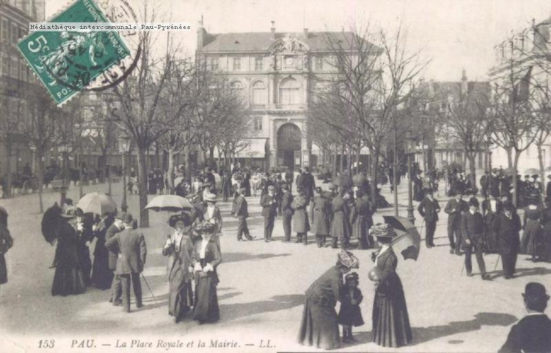  - Pau : Place Royale et la Mairie - Bibliothèque patrimoniale, cote 8-115-2 - 