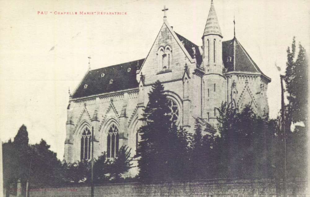  - Pau : Chapelle Marie Réparatrice ; carte postale ; Bibliothèque Patrimoniale Pau, cote 5-046-3 - 