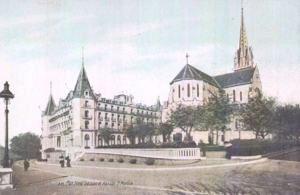  - Pau : Hôtel Gassion et Abside Saint-Martin ; carte postale ; Bibliothèque Patrimoniale Pau, cote 5-060-3 - 