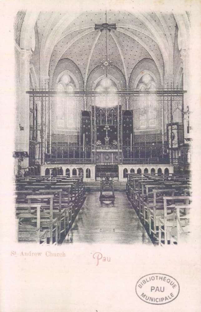  - Pau : St. Andrew's Church ; carte postale ; Bibliothèque Patrimoniale Pau, cote 5-070-2 - 