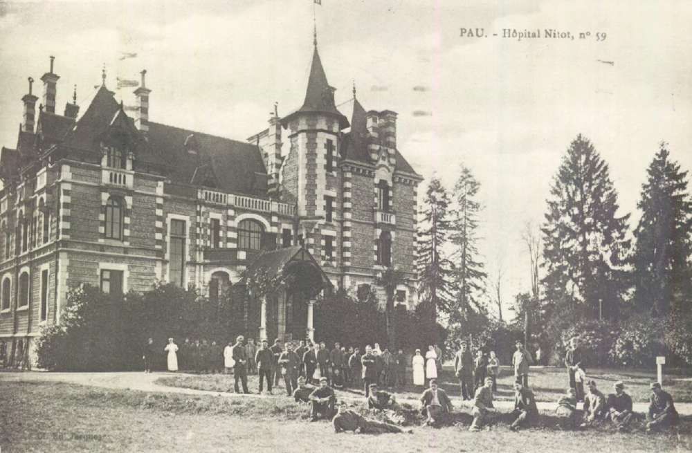 - Pau : Hôpital Nitot, carte postale, Bibliothèque Patrimoniale Pau, cote 5-030-4 - 