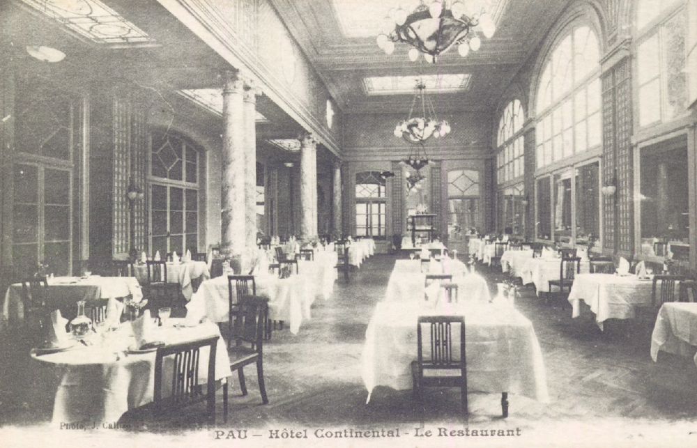  - Pau : Hôtel Continental – Le Restaurant, carte postale, Bibliothèque Patrimoniale Pau,  cote 6-025-2 - 